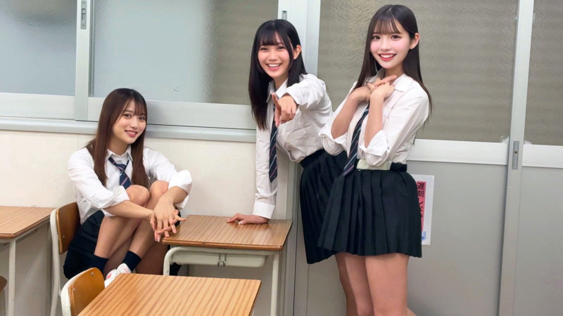 かりん&める&なぎさ 無料サンプル画像(1) 【推し顔AV女優コレクション】