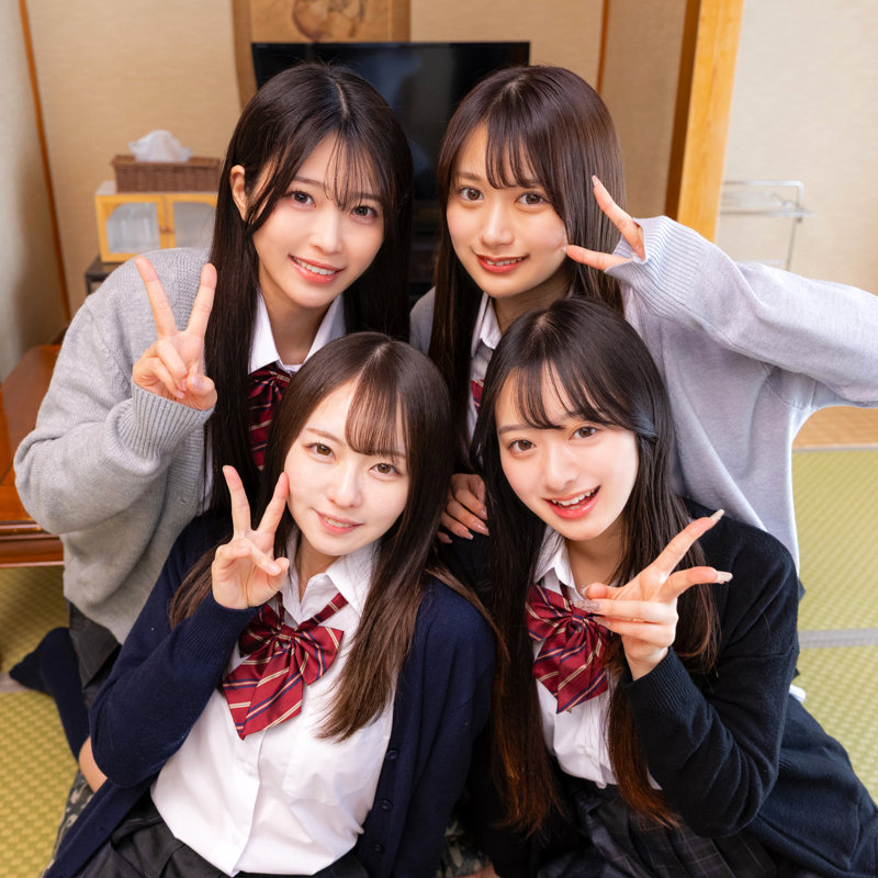 かりん＆めいさ＆かほ＆あおい 無料サンプル画像(1) 【推し顔AV女優コレクション】