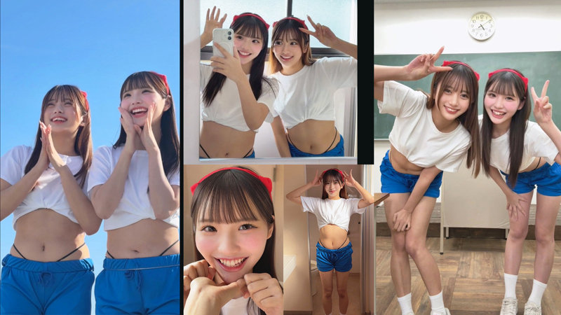 かりん＆める 無料サンプル画像(1) 【推し顔AV女優コレクション】